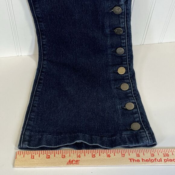 AZI Jeans Womens Size 12 Flair Leg Button Ankle‎ Stretch Stylish Western Fashion - Picture 6 of 10